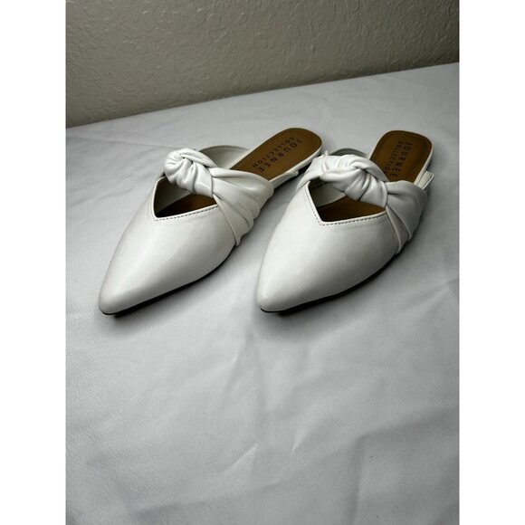 Journee Collection Womens Salinn Faux Leather Pointed Toe Mules Size 7 - Picture 1 of 9